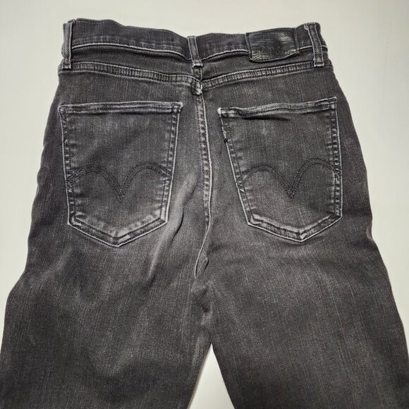 Levi's Black Wash Stretch Denim Mile High Super Skinny Jeans - Picture 3 of 9